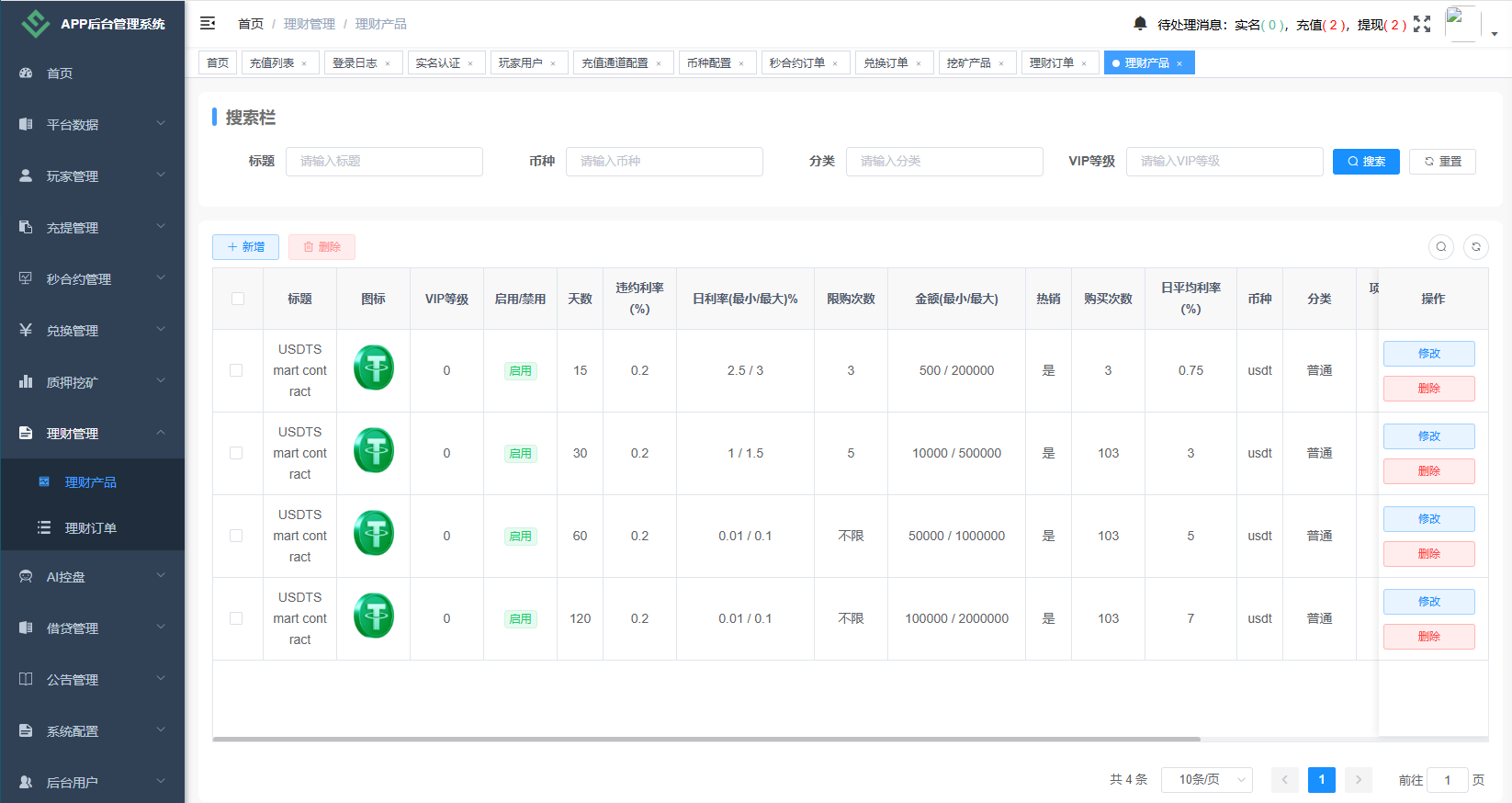海外DAPP秒合约交易所/Crypto交易所/理财/质押/贷款