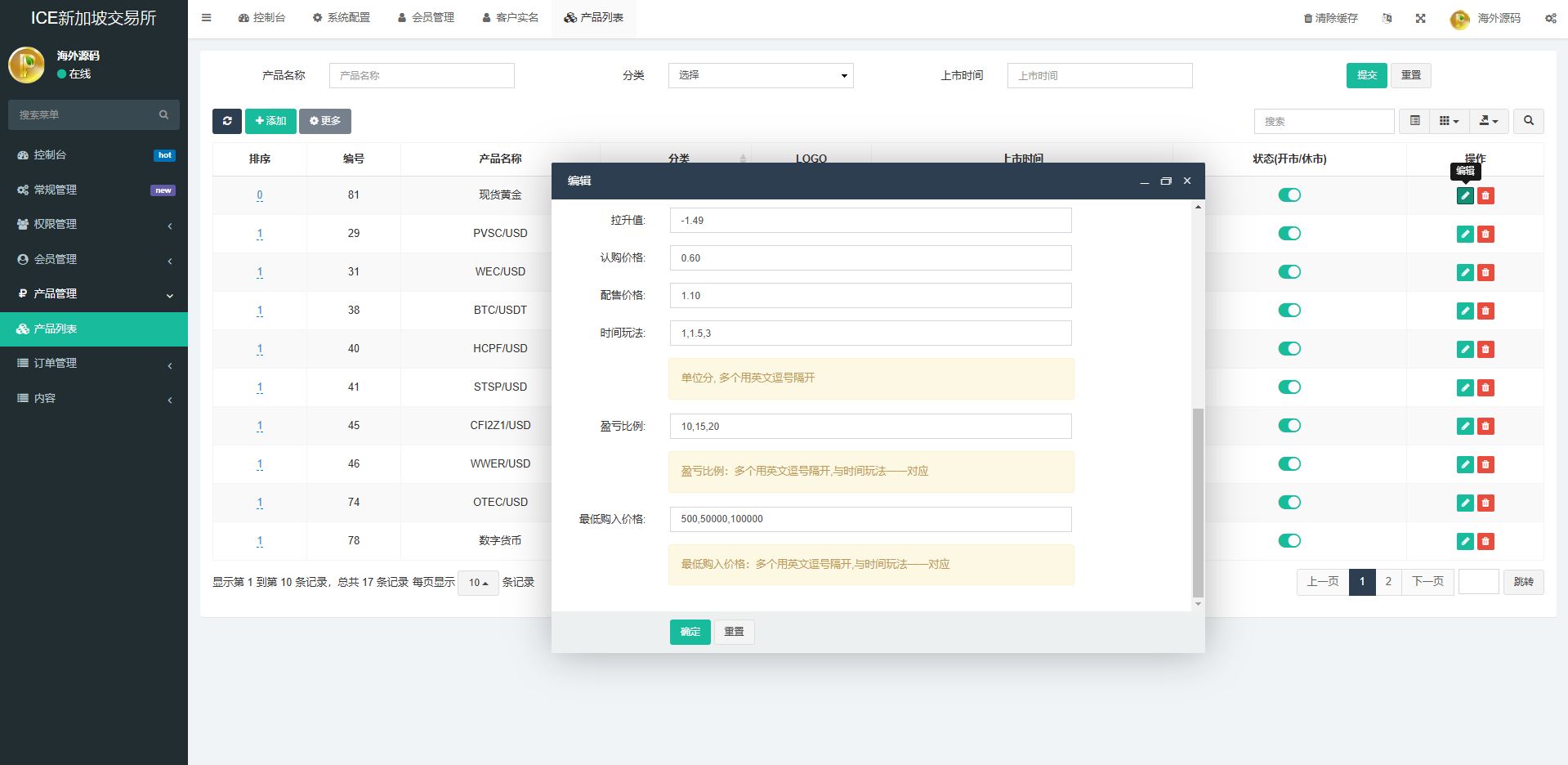 海外微交易系统/虚拟币黄金期货微盘/多语言秒合约微盘