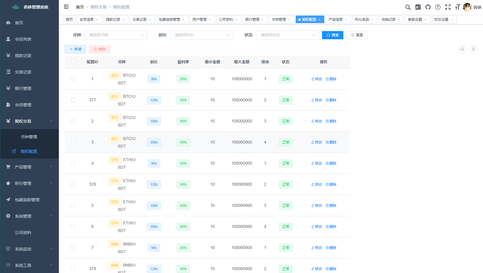 多语言微交易/泰国商城包裹追踪/期权/会员VIP/积分兑换