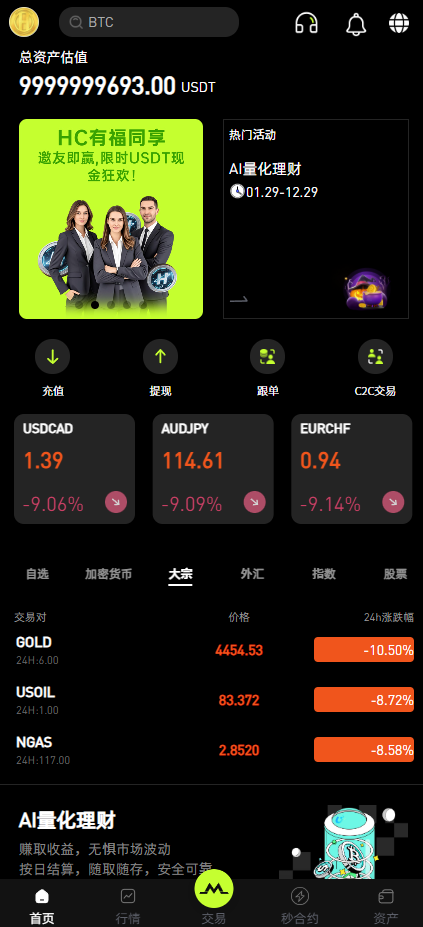 全开源java多语言综合交易所/股票/外汇/期货/AI量化/贷款/c2c